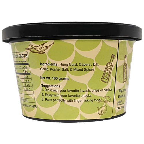 EARTHY BLISS CAPERS TZATZIKI DIP 160 GM - SuperMarcheStore