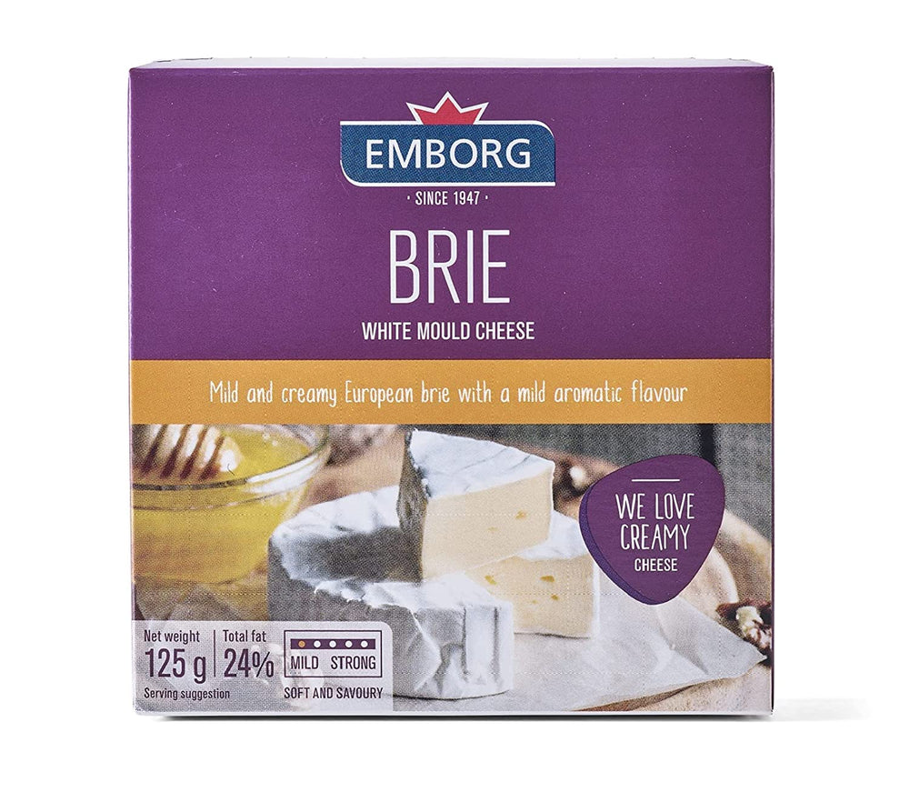 EMBORG BRIE WHITE MOULD CHEESE 125 GM - SuperMarcheStore