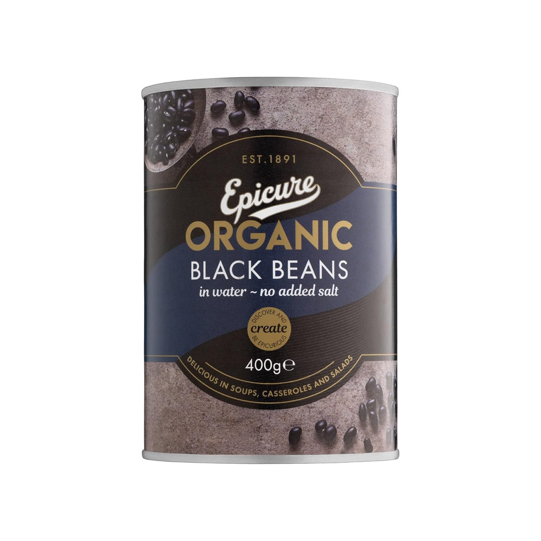 EPICURE ORGANIC BLACK BEANS 400GM - SuperMarcheStore