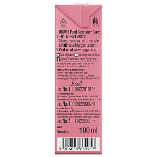 EPIGAMIA ORIGINS MILKSHAKE STRAWBERRY 180ML - SuperMarcheStore