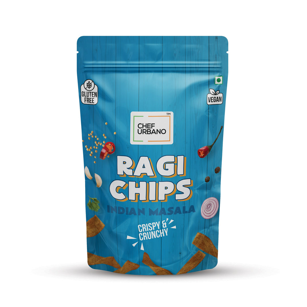 CHEF URBANO CHIPS RAGI INDIAN MASALA 75 GMS