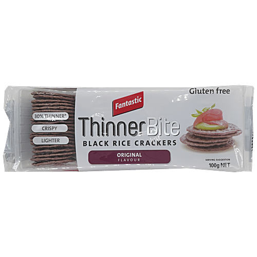 FANTASTIC BLACK RICE CRACKERS 100 GM - SuperMarcheStore