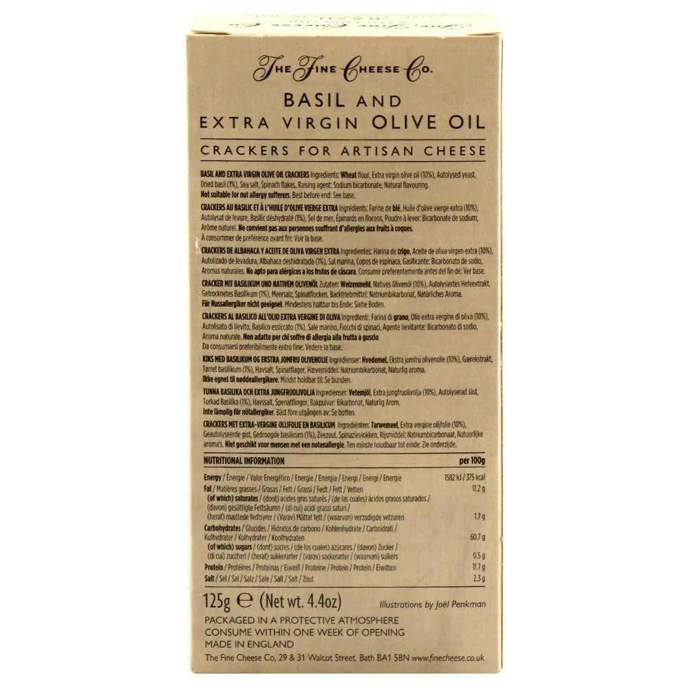FC BASIL & EXTRA VIRGIN OIL CRACKERS 125 GM - SuperMarcheStore