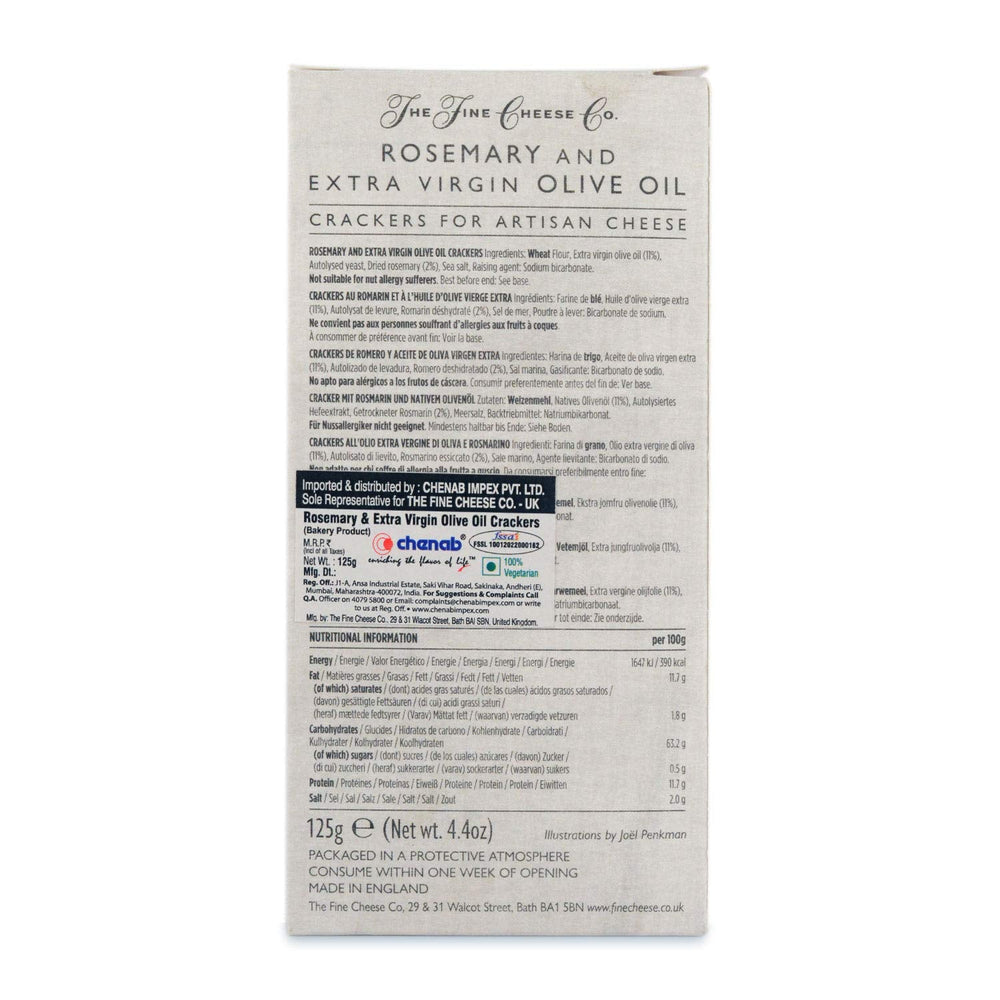 FC ROSEMARY & EXTRA VIRGIN OLIVE OIL CRACKERS 125 GM - SuperMarcheStore
