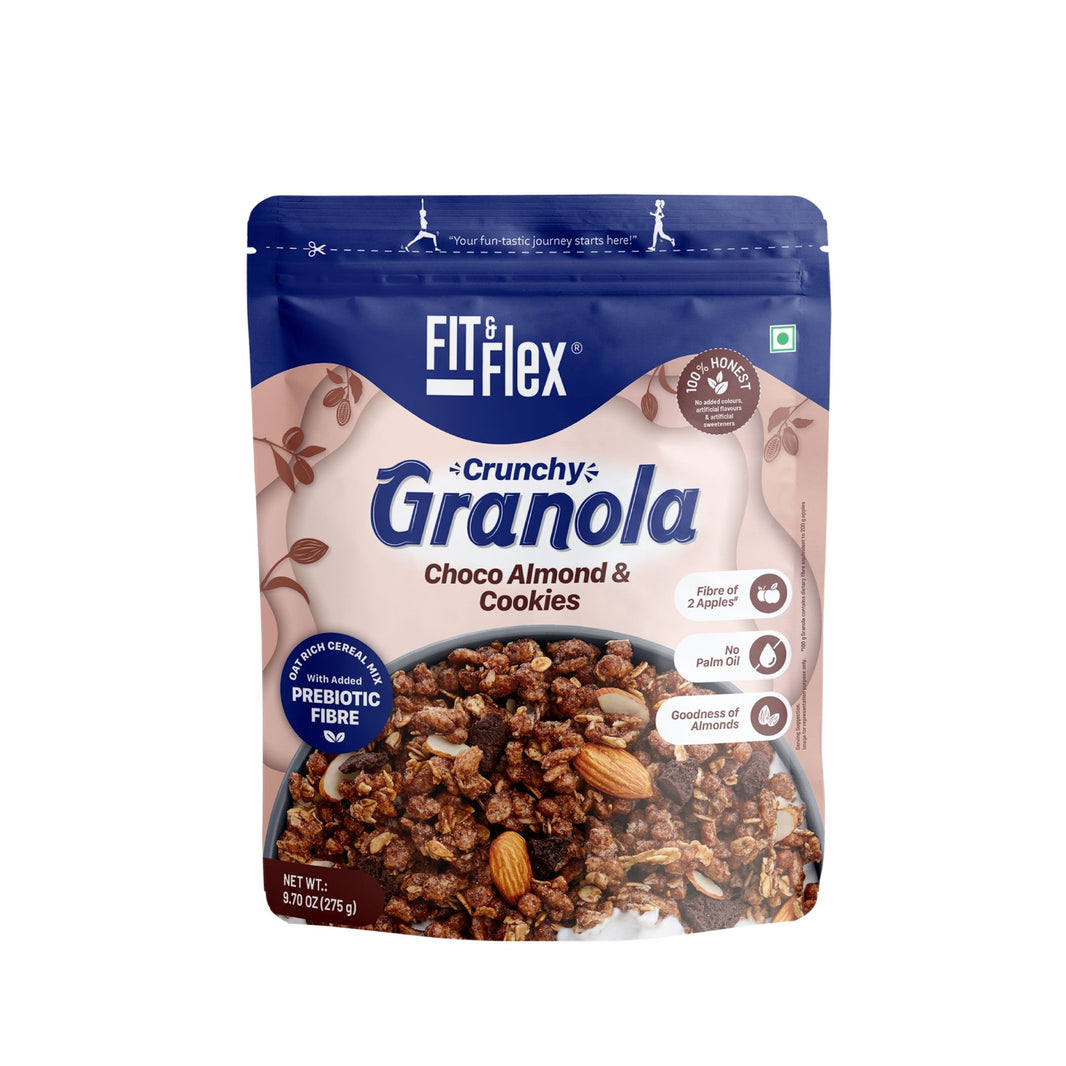 FIT AND FLEX CRUNCHY GRANOLA CHOCO ALMOND COOKIES - SuperMarcheStore