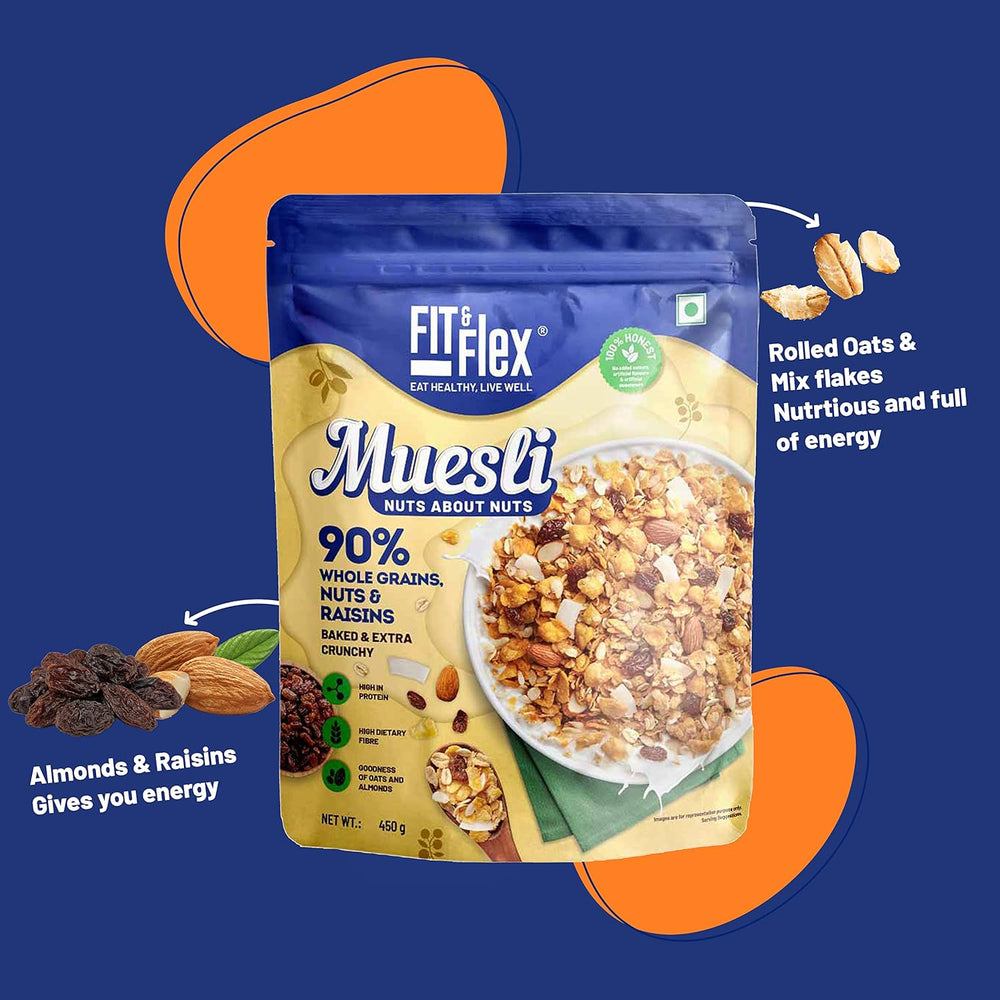FIT AND FLEX MUESLI NUTS ABOUT NUTS - SuperMarcheStore