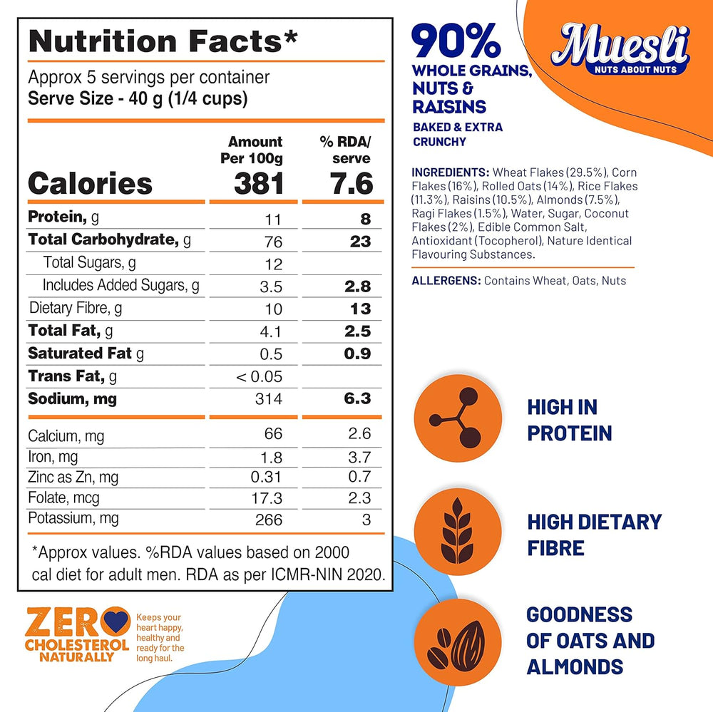 FIT AND FLEX MUESLI NUTS ABOUT NUTS - SuperMarcheStore