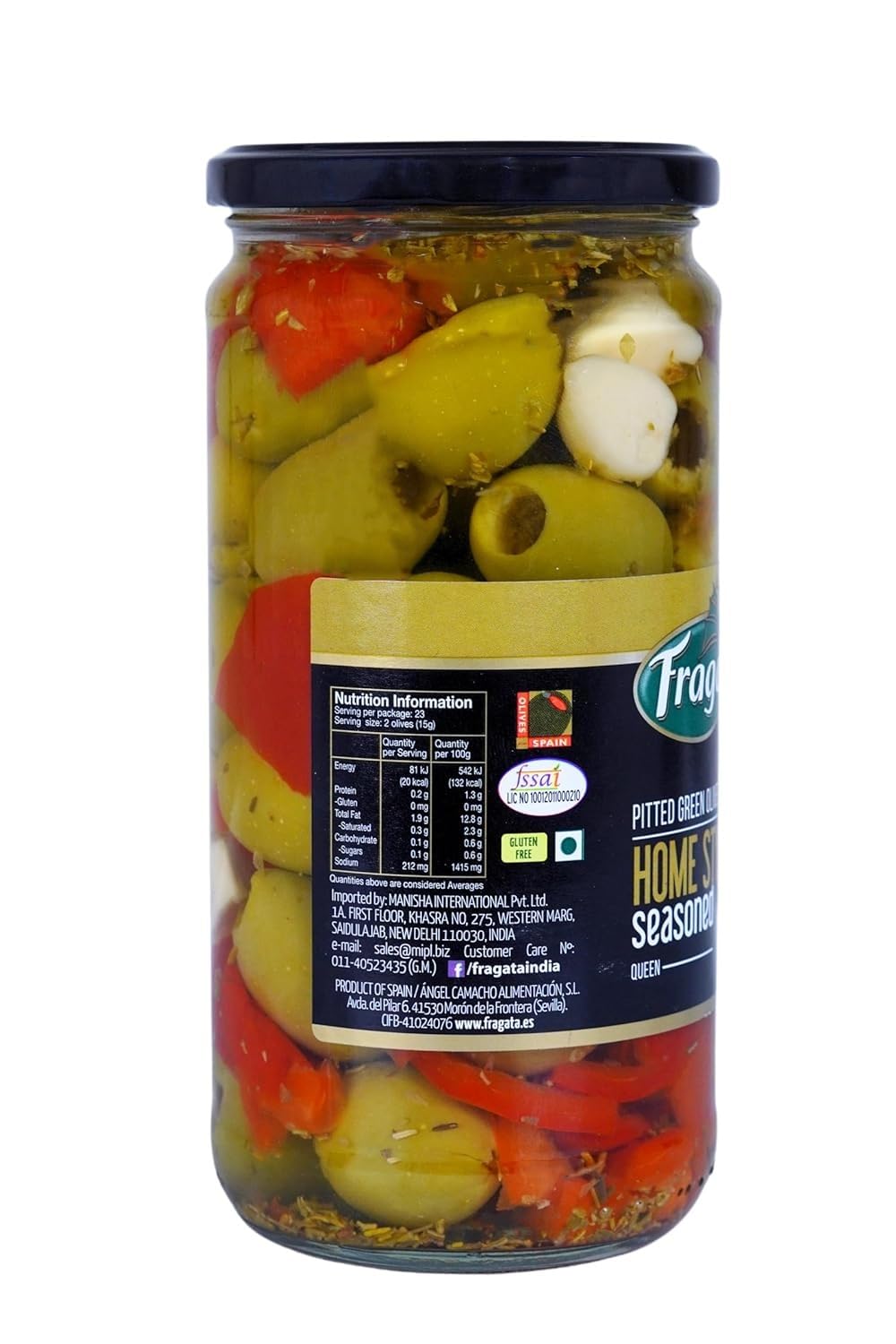 FRAGATA PITTED GREEN OLIVES HOME STYLE SEASONED - SuperMarcheStore
