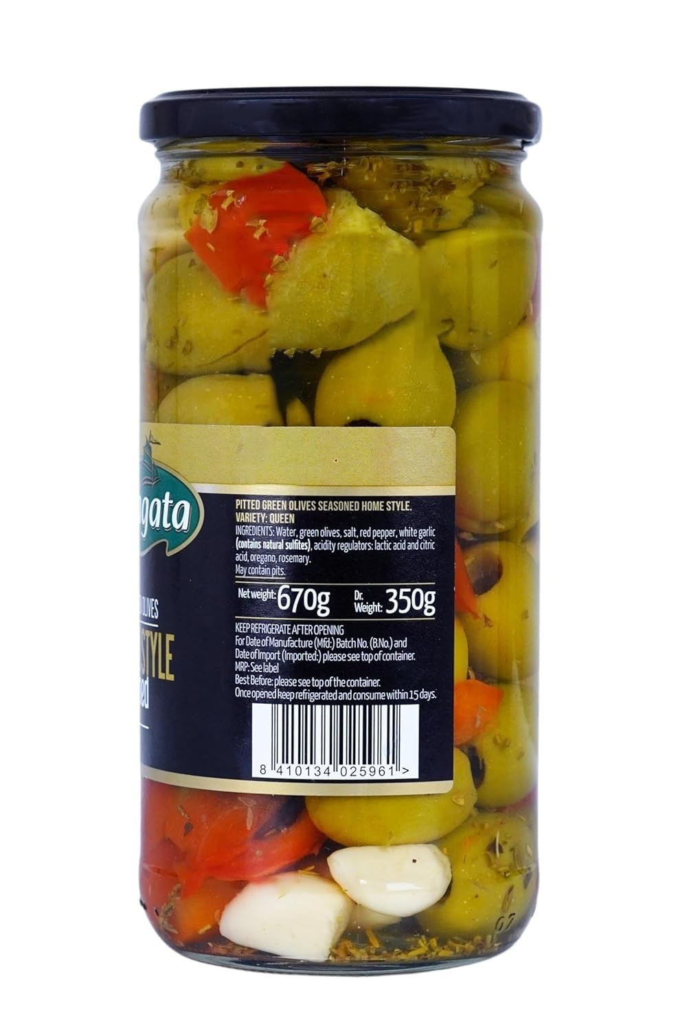 FRAGATA PITTED GREEN OLIVES HOME STYLE SEASONED - SuperMarcheStore