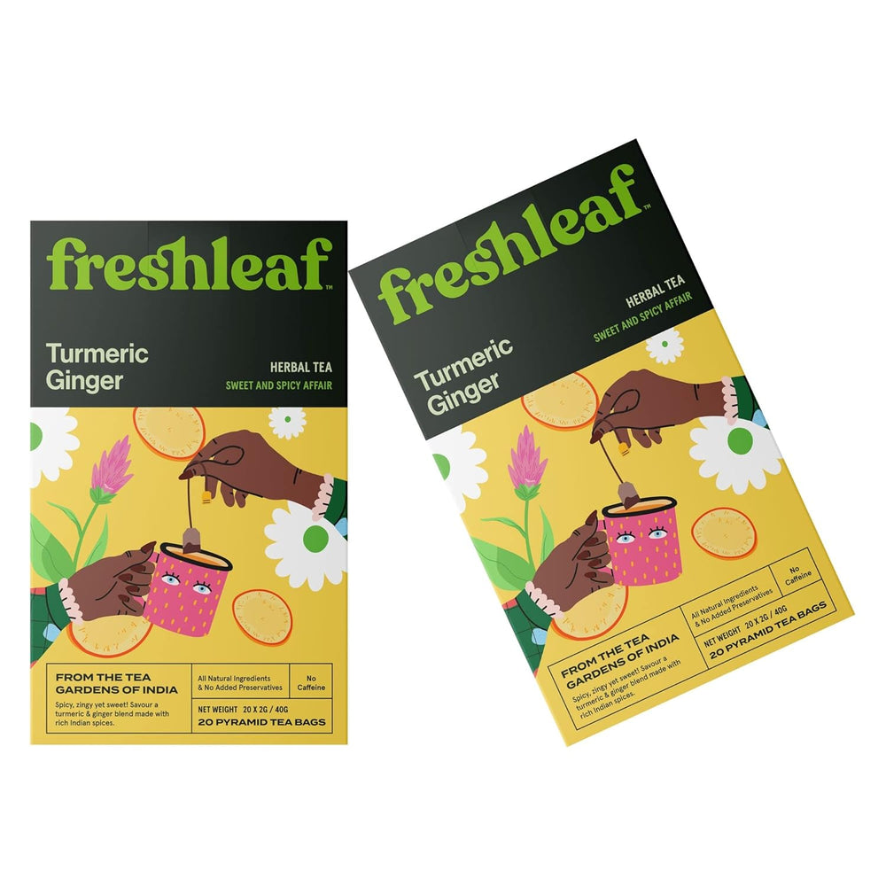 FRESH LEAF TURMERIC GINGER TEA 40 GM 20 BAGS - SuperMarcheStore
