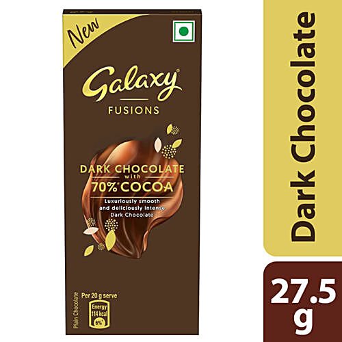 GALAXY FUSIONS DARK CHOCOLATE 70% COCOA 27.5GM - SuperMarcheStore