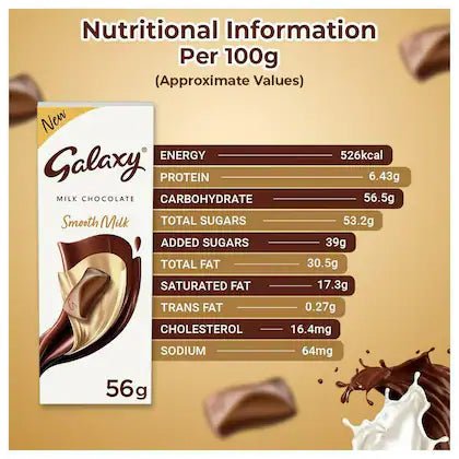 GALAXY MILK CHOCLATE SMOOTH MILK 56 GM - SuperMarcheStore