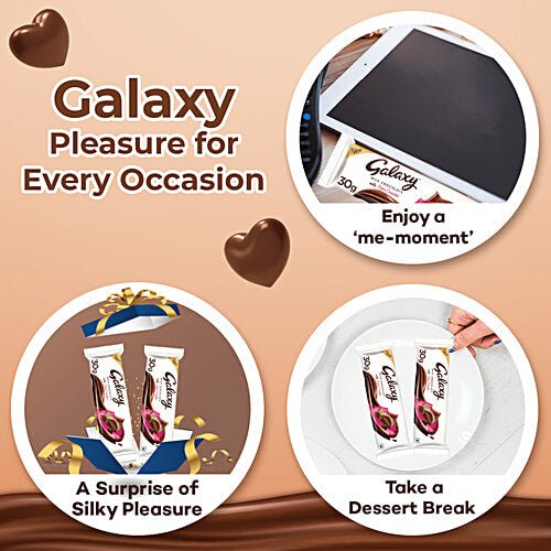 GALAXY MILK CHOCLATE WITH COOKIE CRUMBLE 30 GM - SuperMarcheStore
