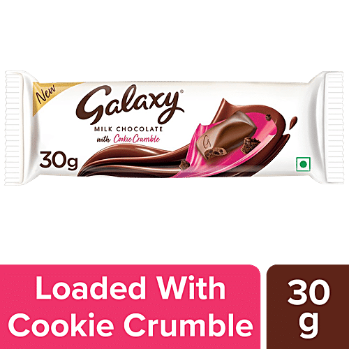 GALAXY MILK CHOCLATE WITH COOKIE CRUMBLE 30 GM - SuperMarcheStore