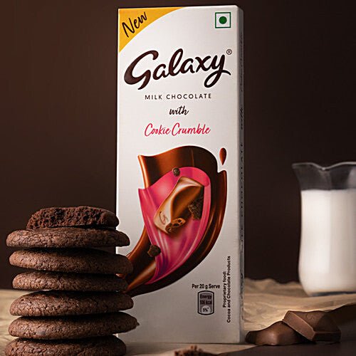 GALAXY MILK CHOCLATE WITH COOKIE CRUMBLE 50 GM - SuperMarcheStore