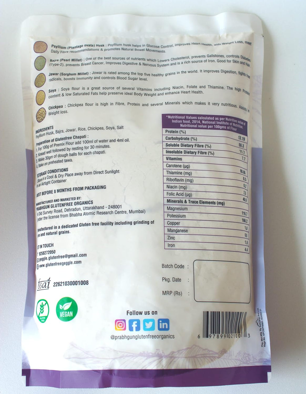 GEGGLE PREMIUM MULTIGRAIN FLOUR 1 KG - SuperMarcheStore