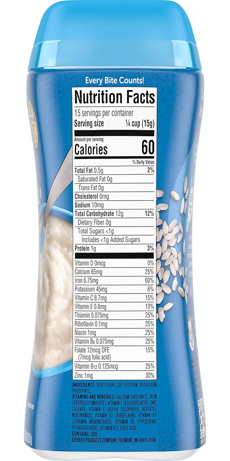 GERBER GRAIN NON - GMO RICE CEREALS 227 GM - SuperMarcheStore