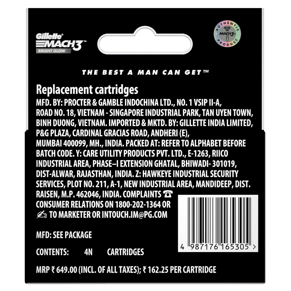 GILLETE MACH 3 CHARCOAL CART 4S - SuperMarcheStore