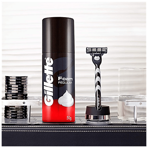 GILLETTE REGULAR SHAVING FOAM 196G - SuperMarcheStore