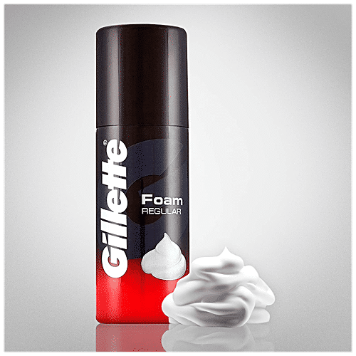 GILLETTE REGULAR SHAVING FOAM 196G - SuperMarcheStore