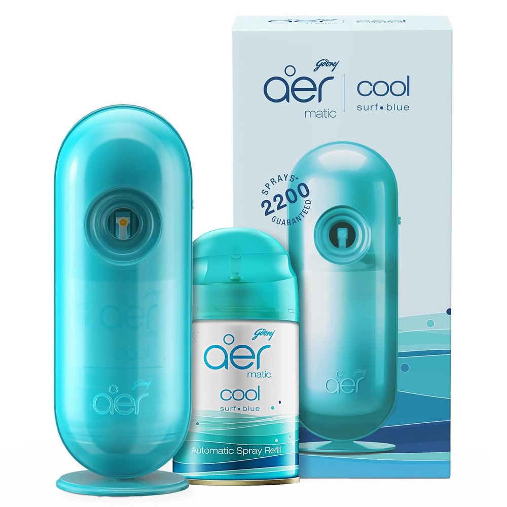 GODREJ AER MATIC COMBI COOL SURF BLUE 2200 SPRAYS - SuperMarcheStore