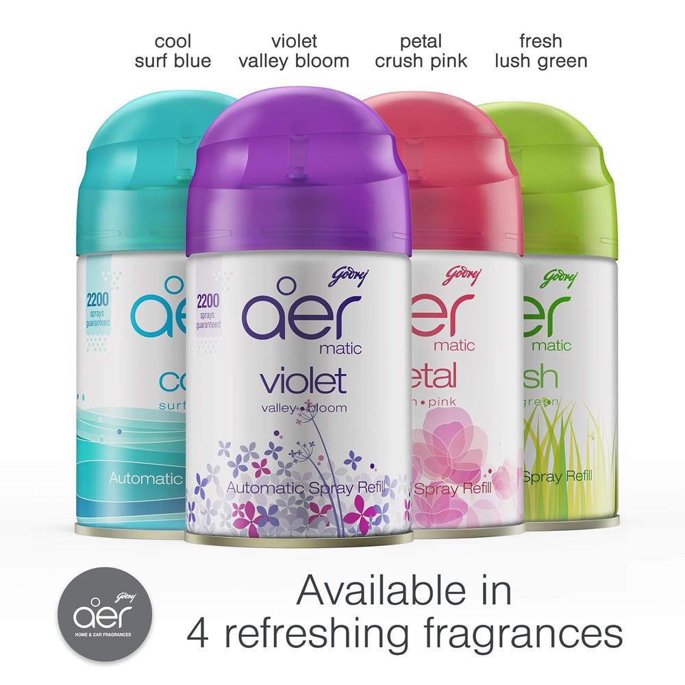 GODREJ AER MATIC COOL SURF BLUE SPRAY REFILL PACK 225 ML - SuperMarcheStore