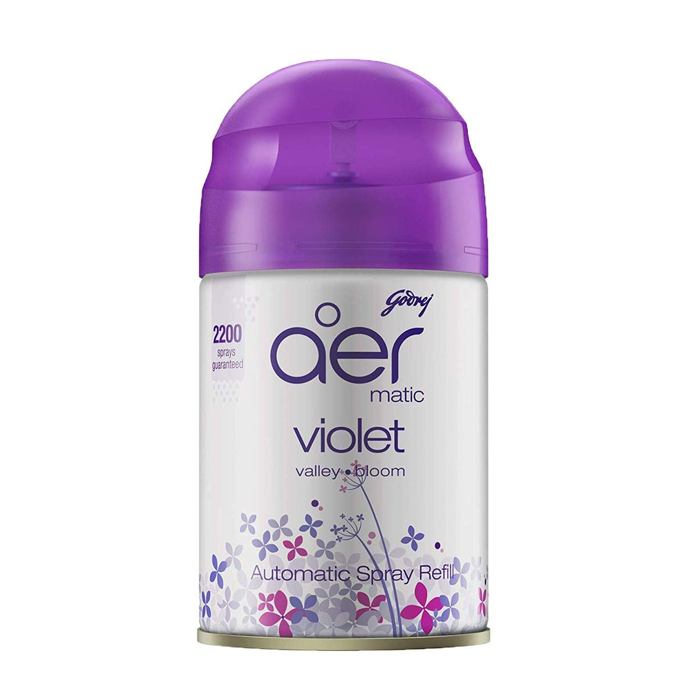 GODREJ AER MATIC VIOLET VALLEY BLOOM SPRAY REFILL PACK 225 ML - SuperMarcheStore