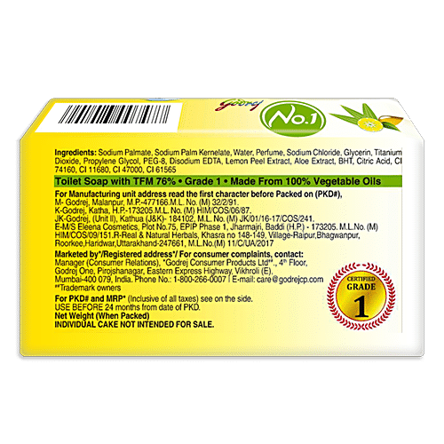 GODREJ NO 1 SOAP LIME ALOE VERA B4G1(SET) - SuperMarcheStore