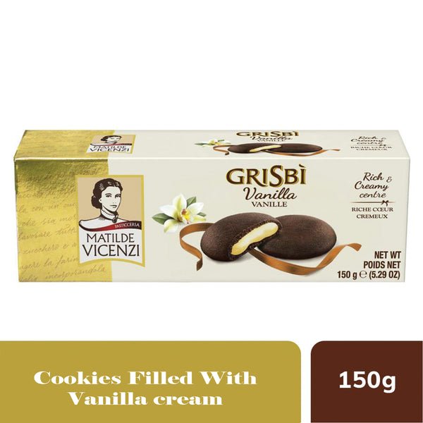 GRISBI VANILLA CREAM COOKIES 150G - SuperMarcheStore