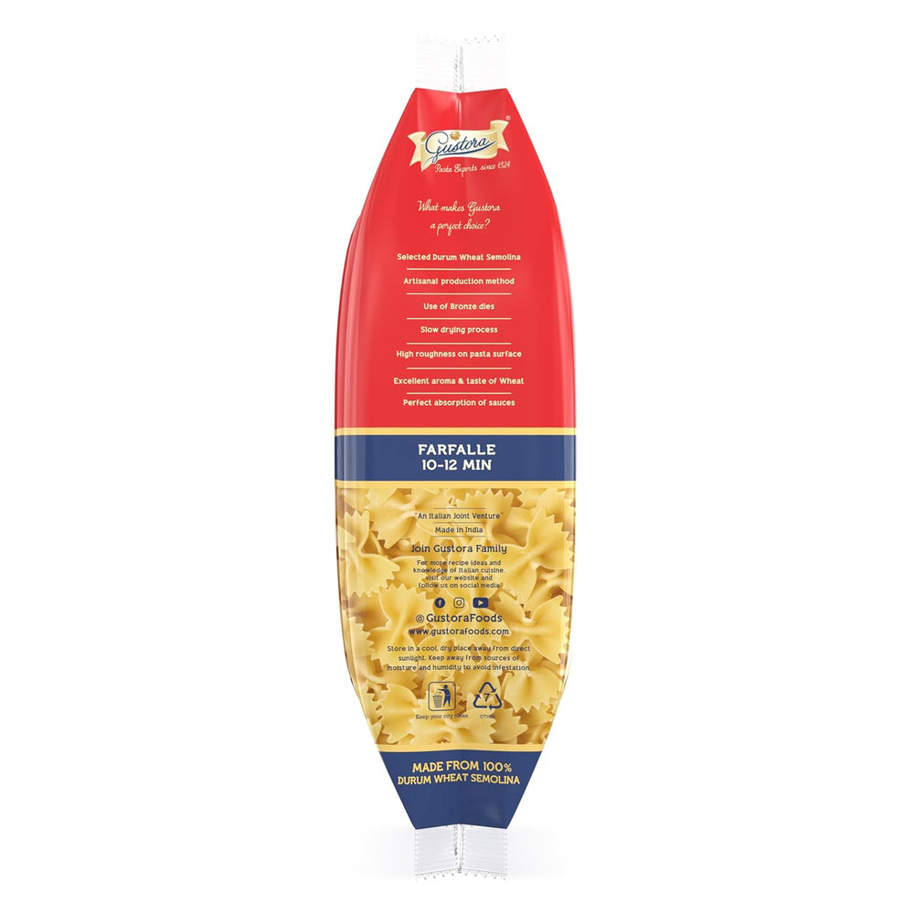 GUSTORA PASTA FARFALLE 500 GM - SuperMarcheStore