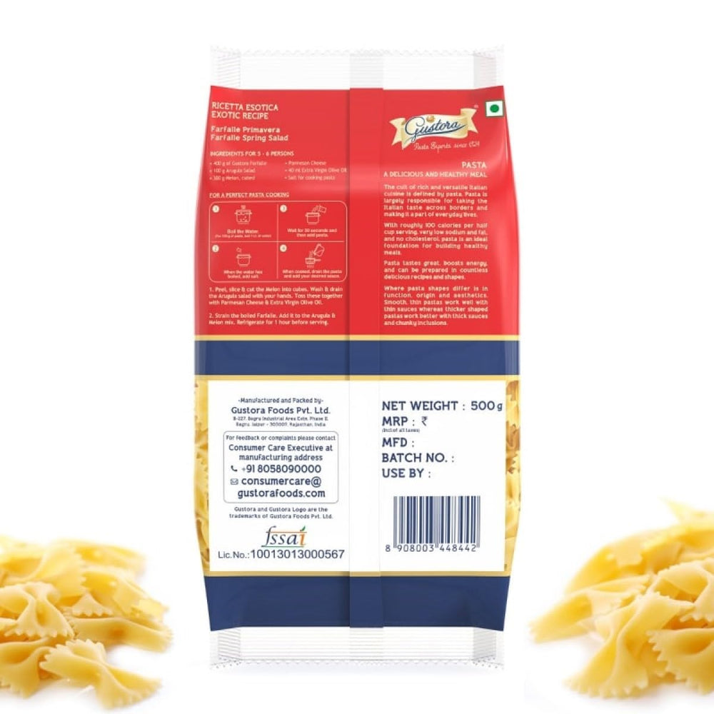 GUSTORA PASTA FARFALLE 500 GM - SuperMarcheStore