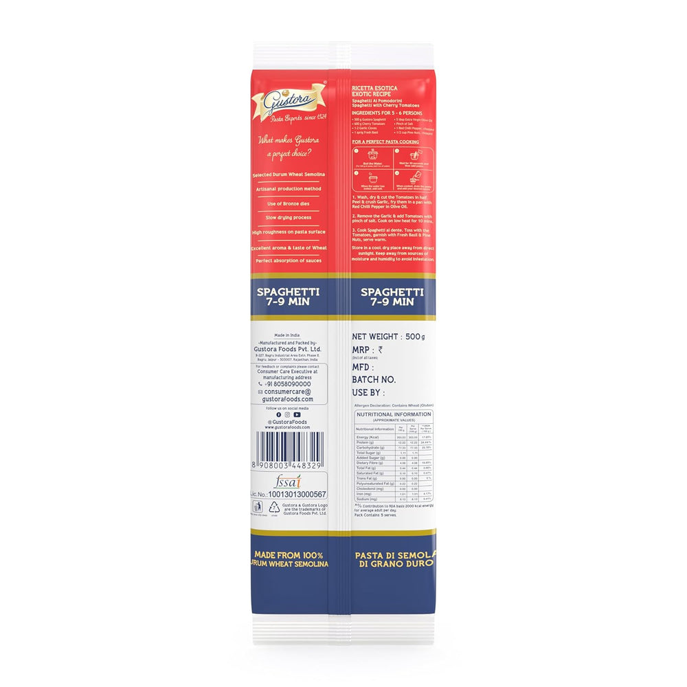 GUSTORA PASTA SPAGHETTI 500 GM - SuperMarcheStore