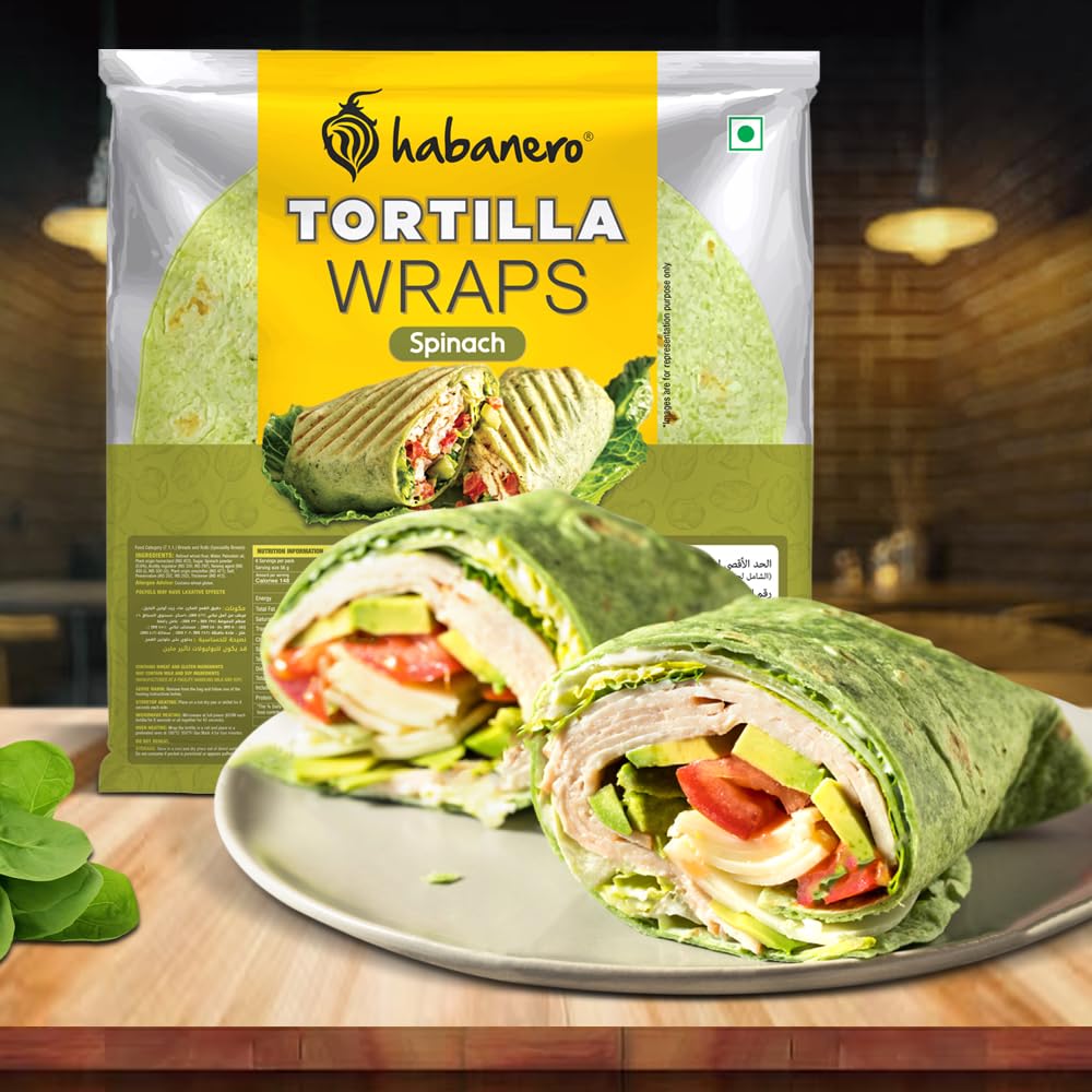 HABANERO TORTILLA WRAPS SPINACH - SuperMarcheStore