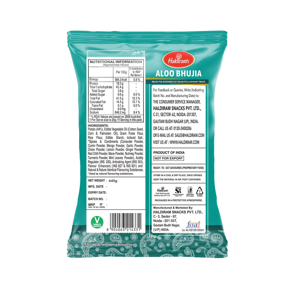 HALDIRAM ALOO BHUJIA 440 GM - SuperMarcheStore