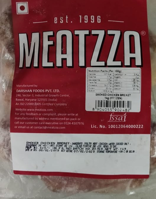 MEATZZA SMOKED CHICKEN BREAST 1 KG