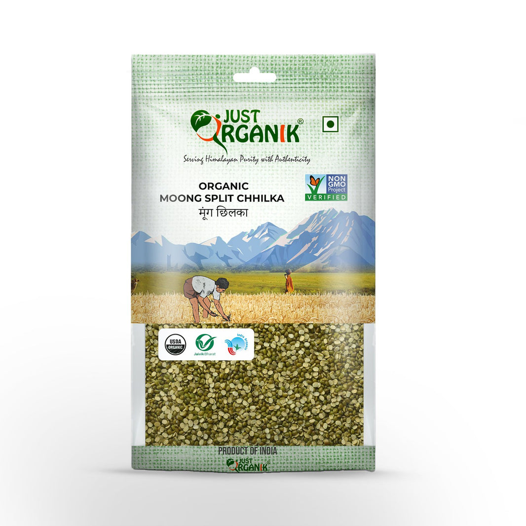 JUST ORGANIK MOONG SPLIT CHHILKA 500G