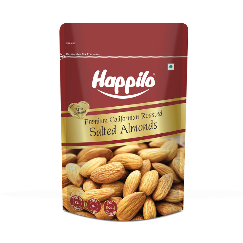 HAPPILO SALTED ALMONDS 200GM
