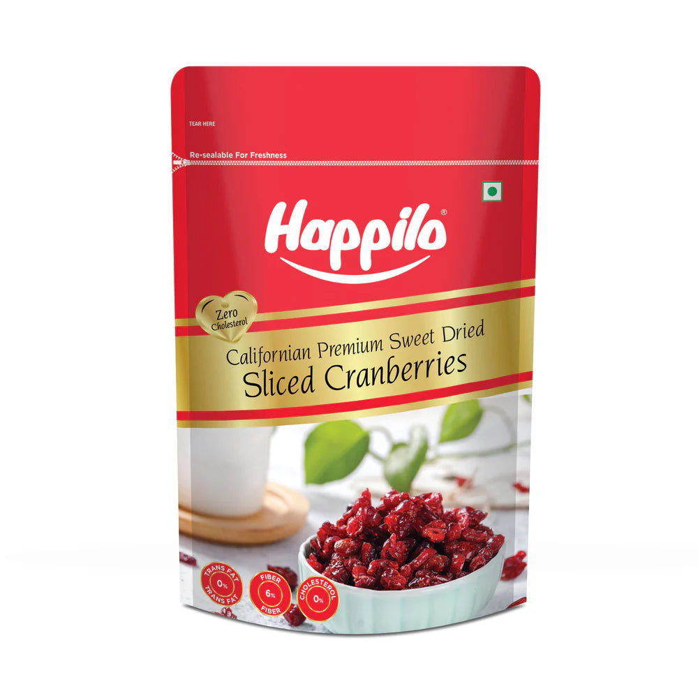 HAPPILO SLICED CRANBERRIIES 200 GM