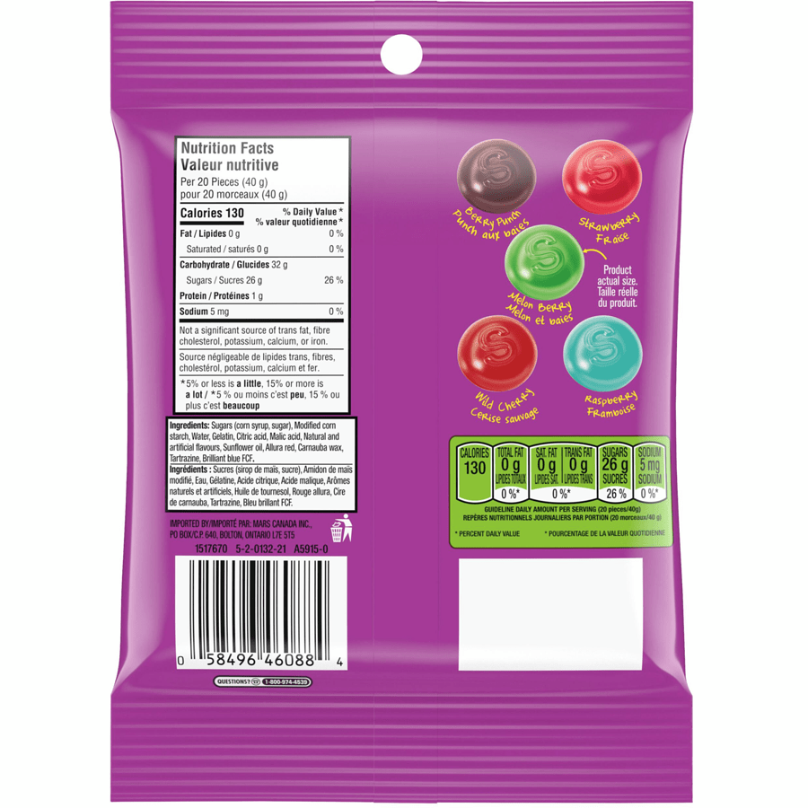 SKITTLES WILDBERRY FLAVOUR 165 GM - SuperMarcheStore