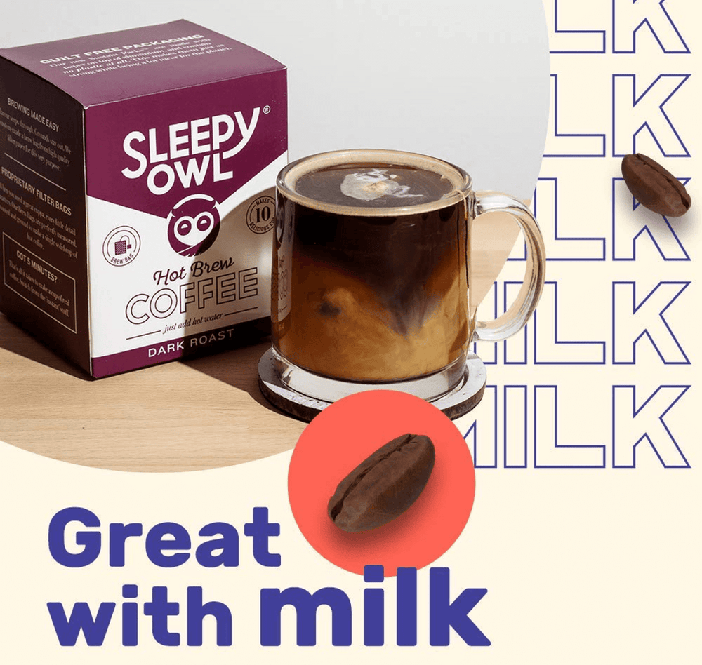 SLEEEPY OWL HOT BREW CARAMEL 10*10 - SuperMarcheStore