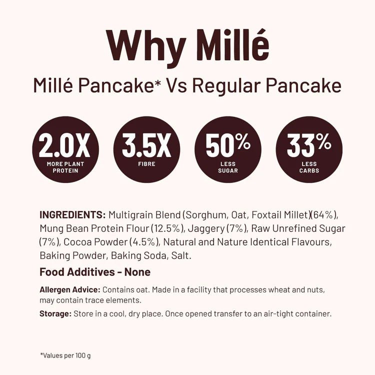 SLURP FARM MILLE CHOCLATE MILLET PANCAKE MIX 250 GM - SuperMarcheStore