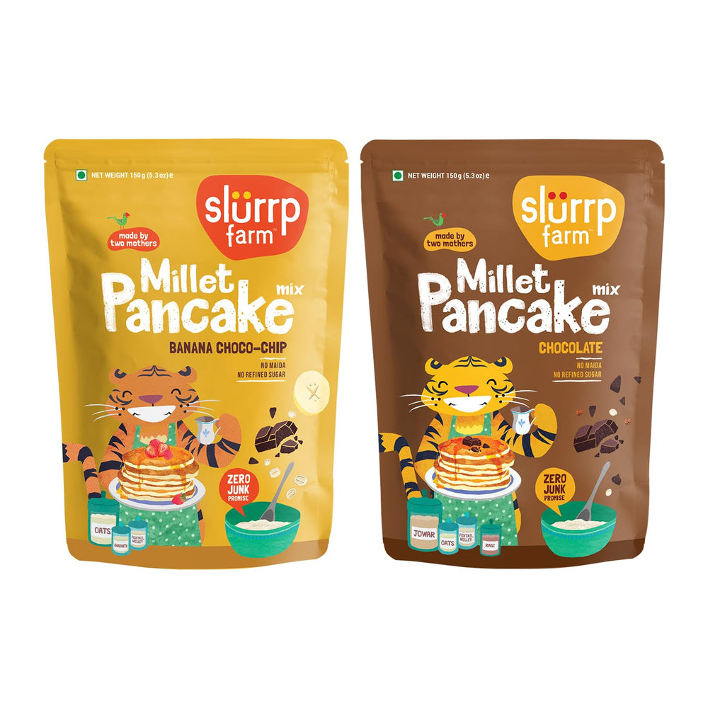 SLURRP FARM MILLET PANCAKE BANANA CHOCO CHIP 150G - SuperMarcheStore