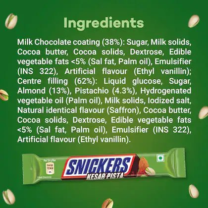 SNICKERS KESAR PISTA 24 GM - SuperMarcheStore
