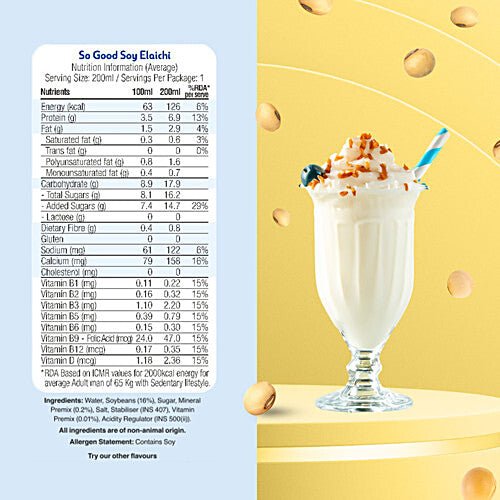 SO GOOD SOY ELAICHI 200ML - SuperMarcheStore