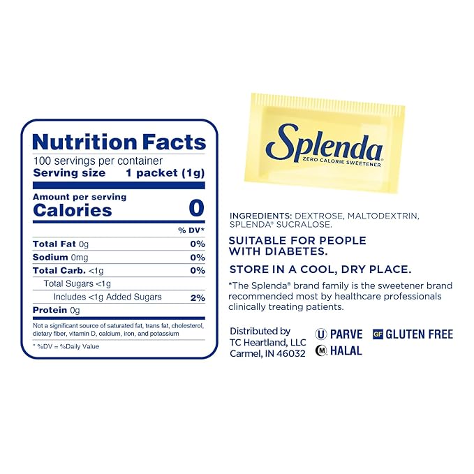 SPLENDA SUGAR SACHETS WT 3.5 OZ - SuperMarcheStore