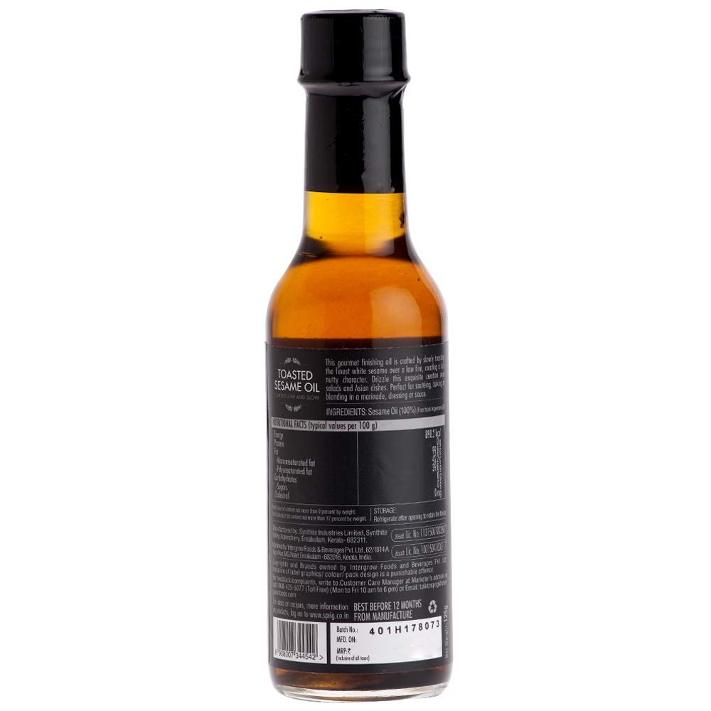 SPRING SESAME OIL TOASTED BT 125G - SuperMarcheStore