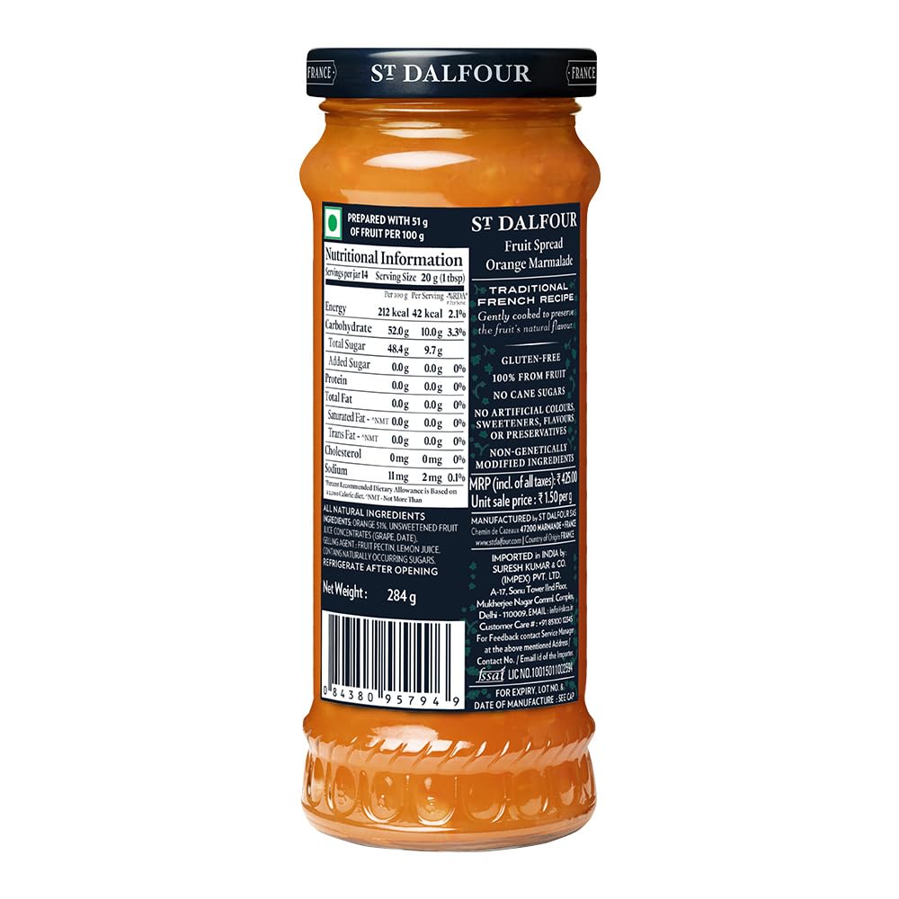 ST DALFOUR ORANGE & MARMALADE 284G - SuperMarcheStore