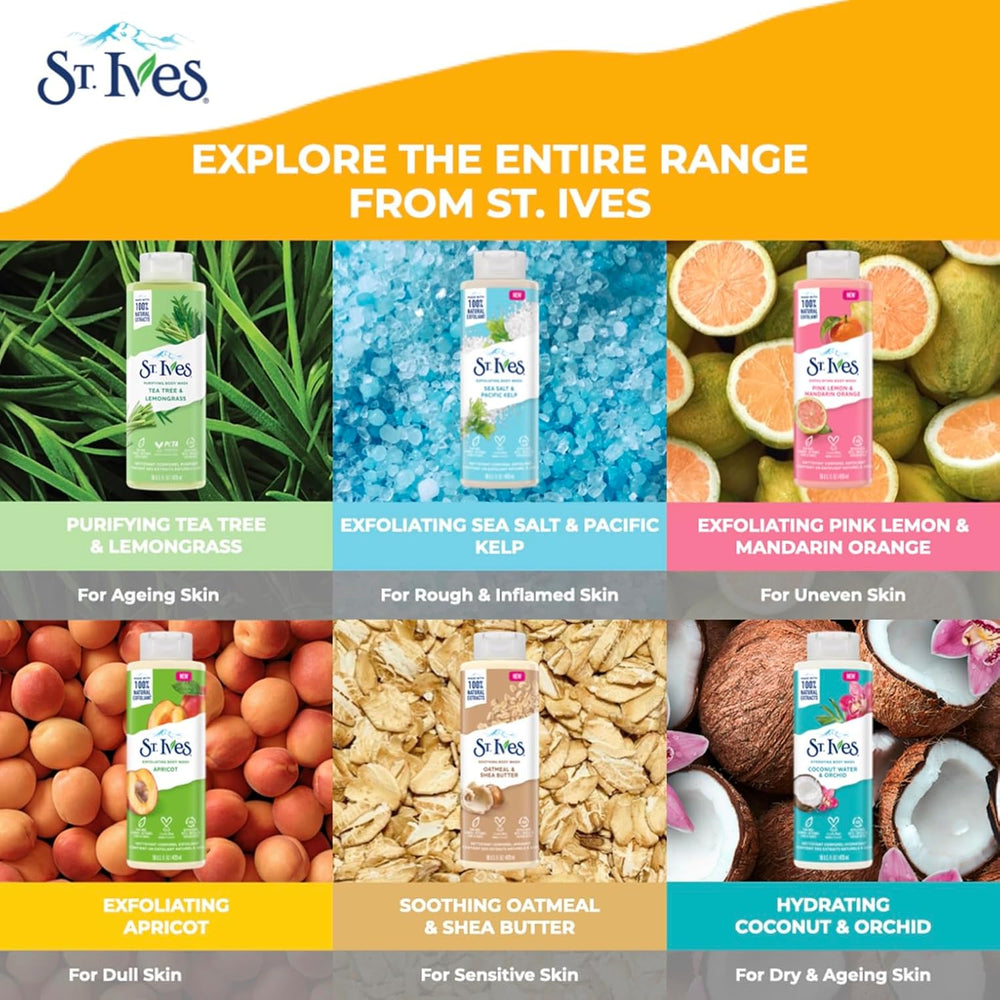 ST IVES ROSE WATER N ALOE VERA BODY WASH 473 ML - SuperMarcheStore