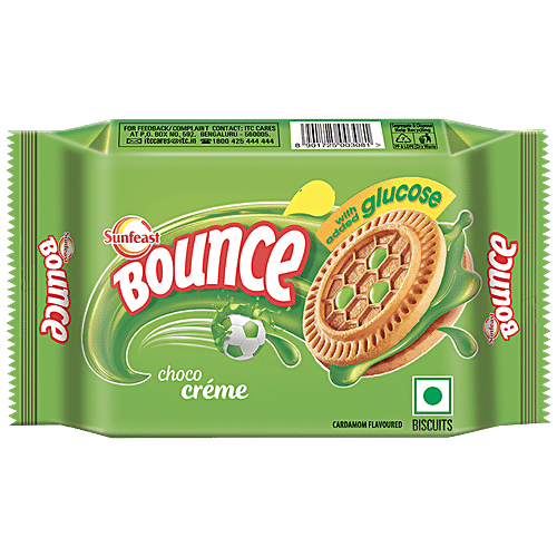 SUNFEAST BOUNCE ELAICHI CREME BISCUITS 64 GM - SuperMarcheStore