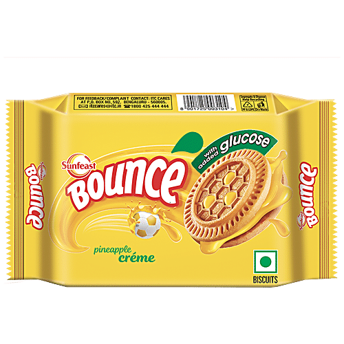 SUNFEAST BOUNCE PINEAPPLE CREME BISCUITS 64 GM - SuperMarcheStore
